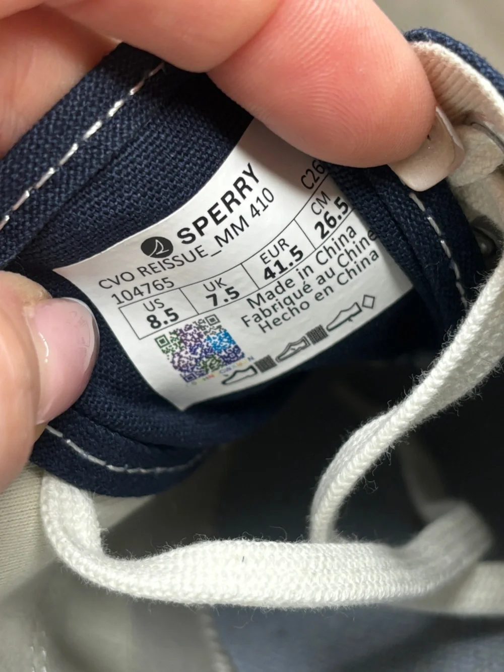 Sperry CVO Reissue Sneaker Men’s 8.5 Navy